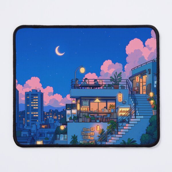 Item preview, Anime Night City Lofi Neon Street Cozy Alley designed and sold by FrostyFrisby.