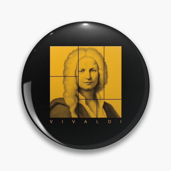 Item preview, Antonio Vivaldi halftone mondrian style portrait designed and sold by CMYKStudio.