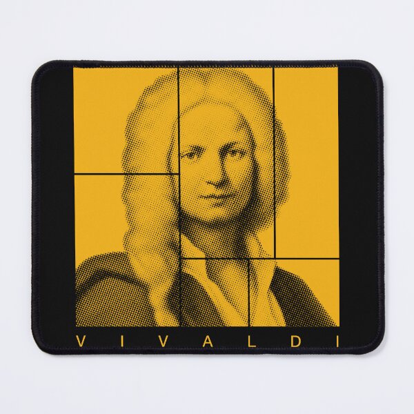 Item preview, Antonio Vivaldi halftone mondrian style portrait designed and sold by CMYKStudio.