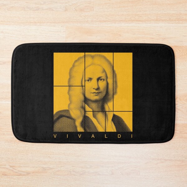 Item preview, Antonio Vivaldi halftone mondrian style portrait designed and sold by CMYKStudio.