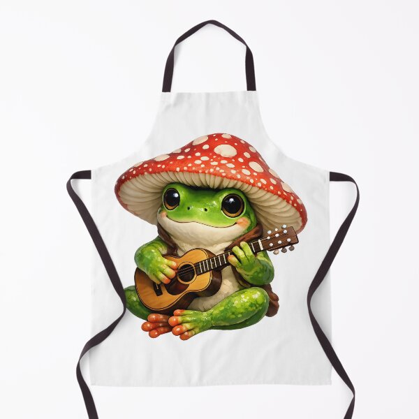 Item preview, Vintage Cottagecore Frog Playing Guitar designed and sold by wallpapersarts.