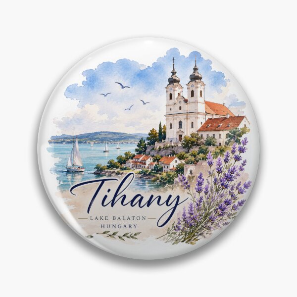 Item preview, Tihany Lake Balaton Hungary Lavender Peninsula Travel Souvenir designed and sold by GusiaTreasures.