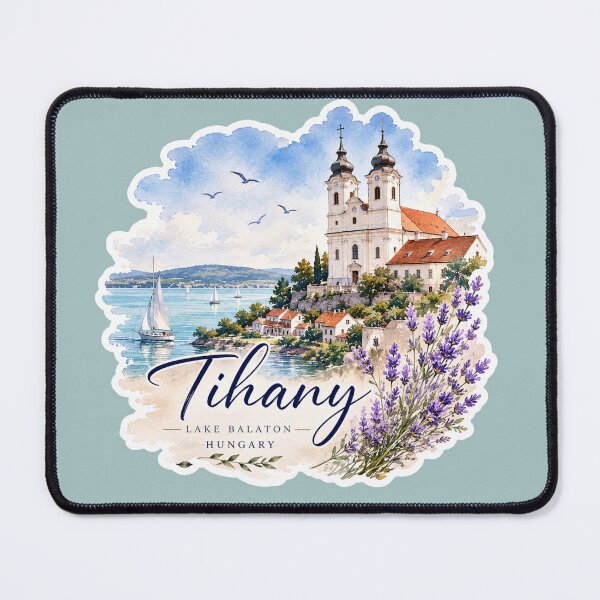 Item preview, Tihany Lake Balaton Hungary Lavender Peninsula Travel Souvenir designed and sold by GusiaTreasures.