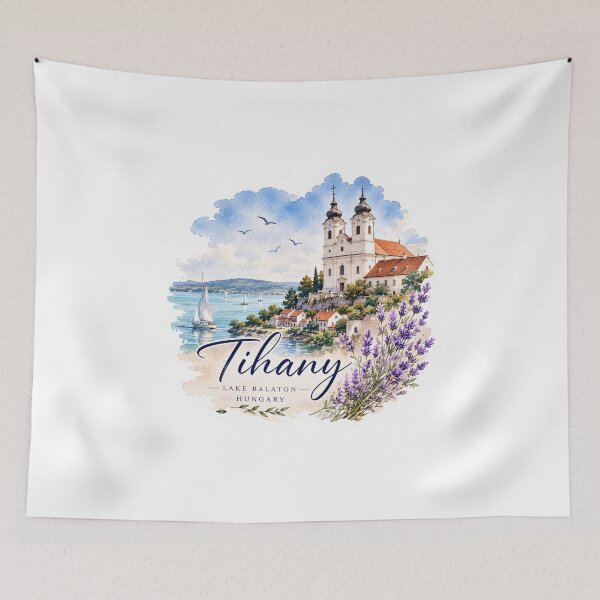 Item preview, Tihany Lake Balaton Hungary Lavender Peninsula Travel Souvenir designed and sold by GusiaTreasures.