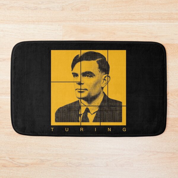 Item preview, Alan Turing  halftone mondrian style portrait designed and sold by CMYKStudio.