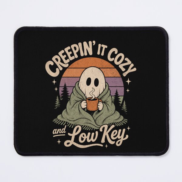 Item preview, Creepin' It Cozy Low Key Ghost Retro Sunset designed and sold by StuckOnTees.