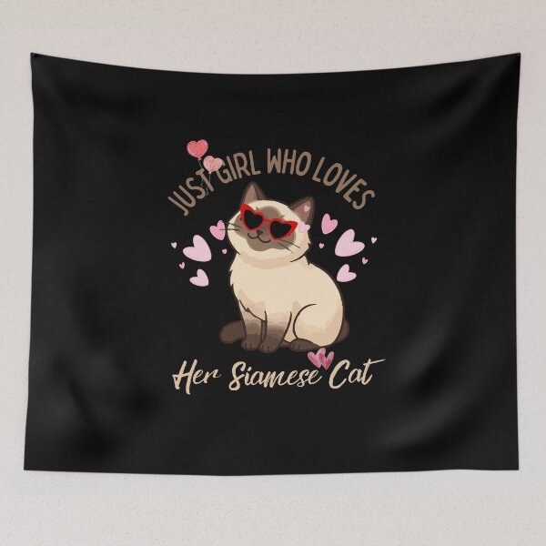 Item preview, Just A Girl Who Loves Her Siamese Cat Heart Sunglasses Cute Pink Hearts designed and sold by Fateh-Kro ⭐⭐⭐⭐⭐.