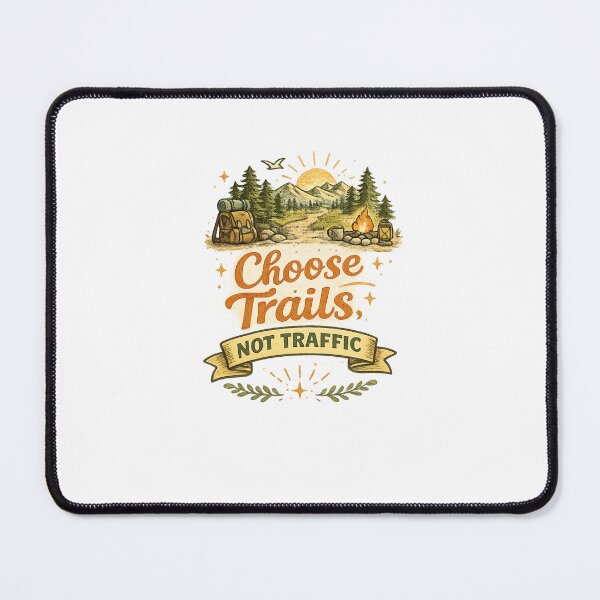 Item preview, Choose Trails Not Traffic | Vintage Hiking & Camping T-Shirt designed and sold by ✨ Daily Vibe Studio ✨.