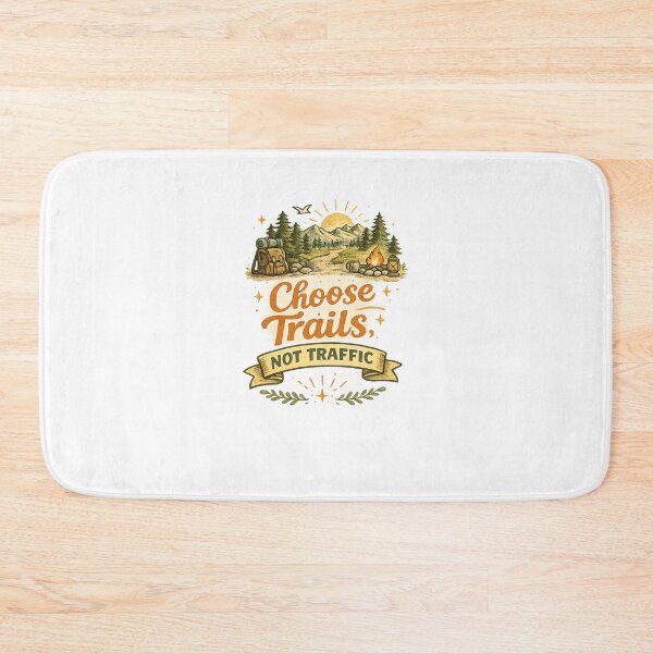Item preview, Choose Trails Not Traffic | Vintage Hiking & Camping T-Shirt designed and sold by ✨ Daily Vibe Studio ✨.