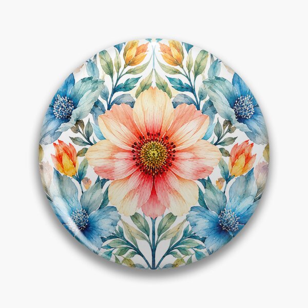 Item preview, Watercolor Floral Pattern designed and sold by behappyandrelax.