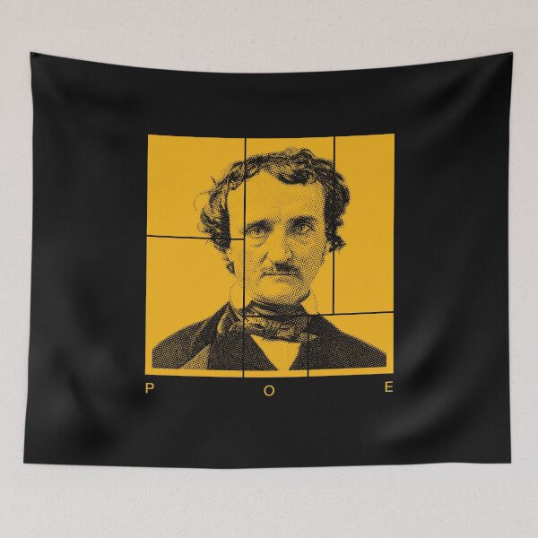 Item preview, Edgar Allan Poe halftone mondrian style portrait designed and sold by CMYKStudio.