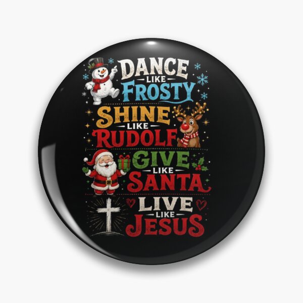 Artikelvorschau, Tanze wie Frosty, strahle wie Rudolf, gib wie der Weihnachtsmann, lebe wie Jesus | Christliche Weihnachten entworfen und verkauft von Obinne.