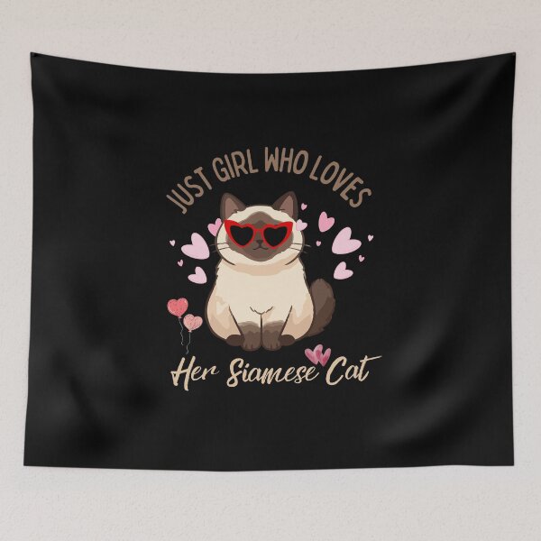 Item preview, Just A Girl Who Loves Her Siamese Cat Heart Sunglasses Cute Pink Hearts designed and sold by Fateh-Kro ⭐⭐⭐⭐⭐.