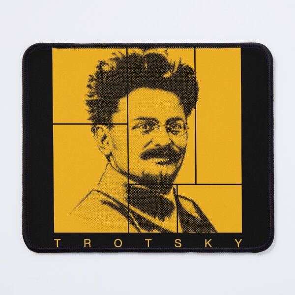 Item preview, Lev Trotsky halftone mondrian style portrait designed and sold by CMYKStudio.