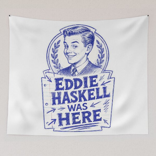 Item preview, Eddie Haskell Was Here – Vintage Notebook Doodle designed and sold by Snarky Threads.