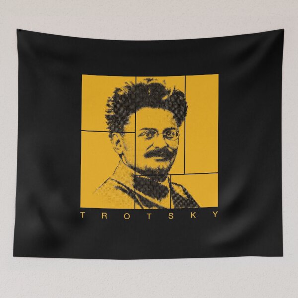 Item preview, Lev Trotsky halftone mondrian style portrait designed and sold by CMYKStudio.