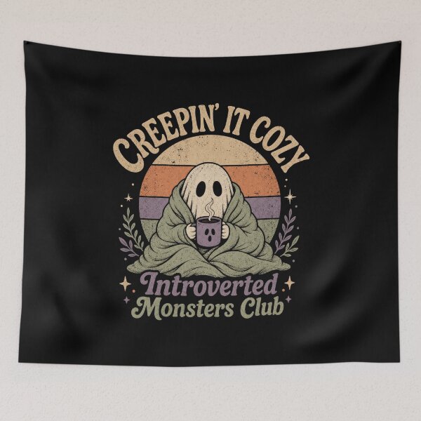 Item preview, Creepin' It Cozy Introverted Ghost Monster Club designed and sold by StuckOnTees.