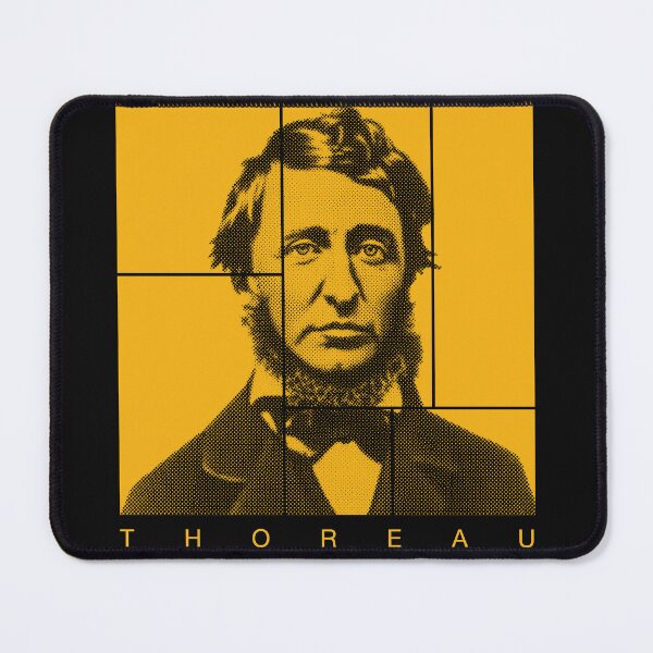 Item preview, Henry David Thoreau halftone mondrian style portrait designed and sold by CMYKStudio.