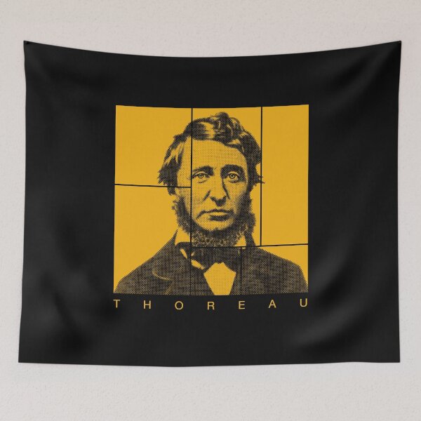 Item preview, Henry David Thoreau  halftone mondrian style portrait designed and sold by CMYKStudio.