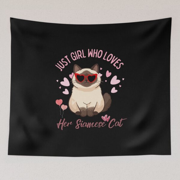 Item preview, Just A Girl Who Loves Her Siamese Cat Heart Sunglasses Cute Pink Hearts designed and sold by Fateh-Kro ⭐⭐⭐⭐⭐.
