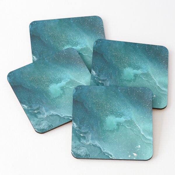 Item preview, Watercolor Galaxy Emerald Teal Painted Space designed and sold by FrostyFrisby.