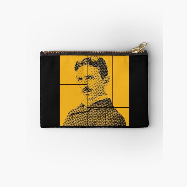 Item preview, Nikola Tesla halftone mondrian style portrait designed and sold by CMYKStudio.