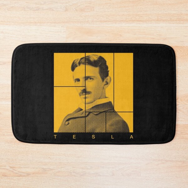 Item preview, Nikola Tesla halftone mondrian style portrait designed and sold by CMYKStudio.