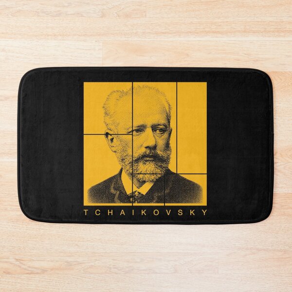 Item preview, Pyotr Ilyich Tchaikovsky halftone mondrian style portrait designed and sold by CMYKStudio.