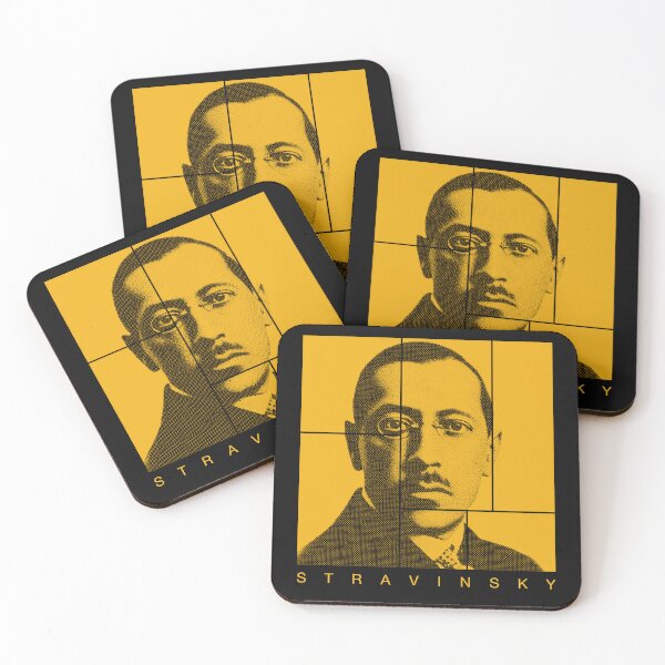 Item preview, Igor Stravinsky halftone mondrian style portrait designed and sold by CMYKStudio.