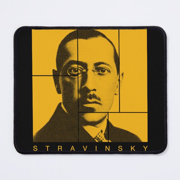 Item preview, Igor Stravinsky halftone mondrian style portrait designed and sold by CMYKStudio.