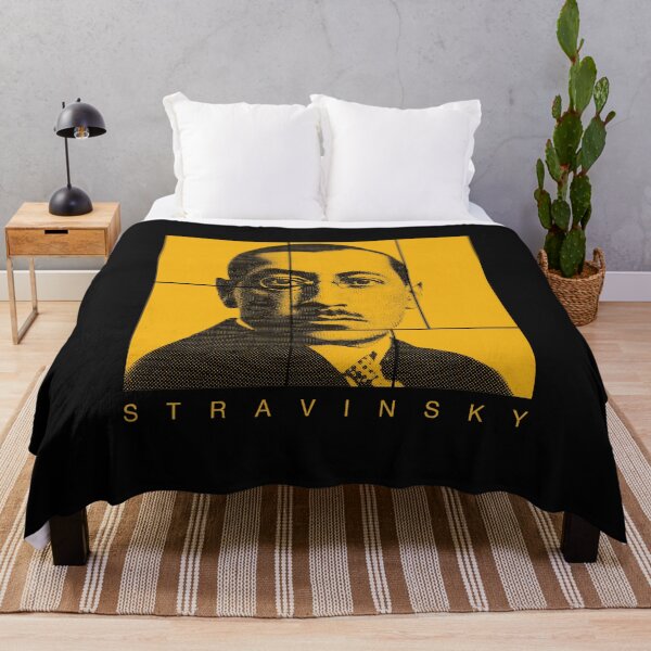 Item preview, Igor Stravinsky halftone mondrian style portrait designed and sold by CMYKStudio.