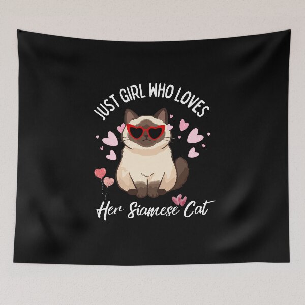 Item preview, Just A Girl Who Loves Her Siamese Cat Heart Sunglasses Cute Pink Hearts designed and sold by Fateh-Kro ⭐⭐⭐⭐⭐.