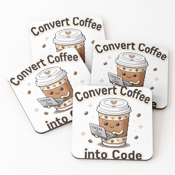 Item preview, Convert Coffee Into Code Cute Pixel Art Programmer Coffee Cup designed and sold by nour-lawra.