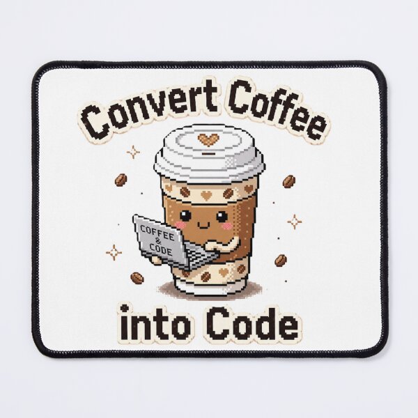 Item preview, Convert Coffee Into Code Cute Pixel Art Programmer Coffee Cup designed and sold by nour-lawra.