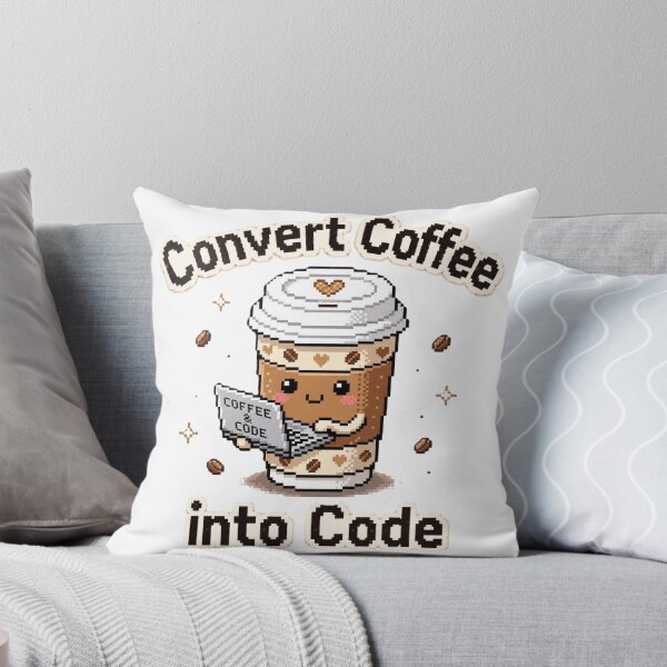 Item preview, Convert Coffee Into Code Cute Pixel Art Programmer Coffee Cup designed and sold by nour-lawra.