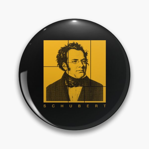 Item preview, Franz Schubert halftone mondrian style portrait designed and sold by CMYKStudio.