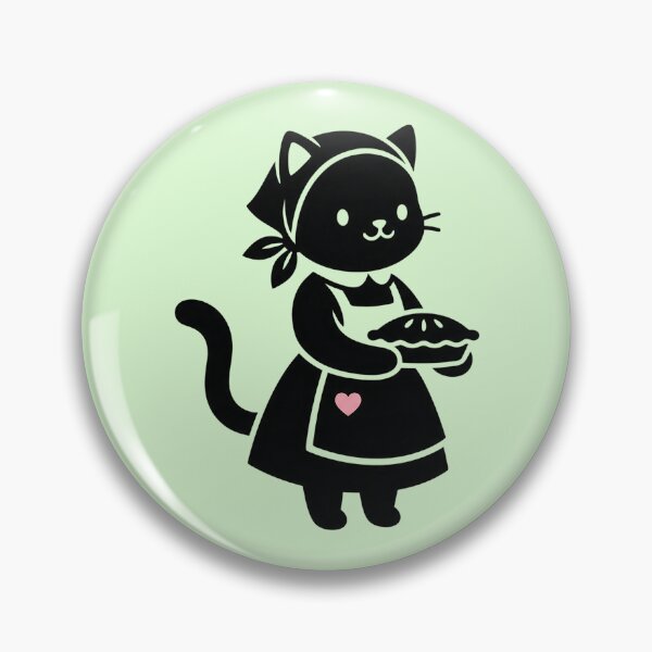 Item preview, Kawaii Black Cat Silhouette Baker: Cozy Cottagecore - Tradwife  designed and sold by CuteKats.