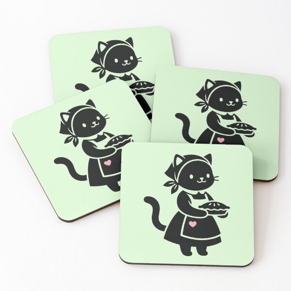 Item preview, Kawaii Black Cat Silhouette Baker: Cozy Cottagecore - Tradwife  designed and sold by CuteKats.