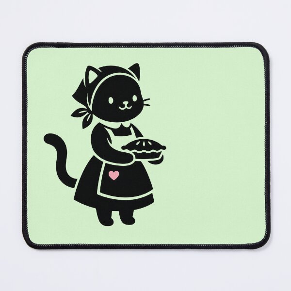 Item preview, Kawaii Black Cat Silhouette Baker: Cozy Cottagecore - Tradwife designed and sold by CuteKats.