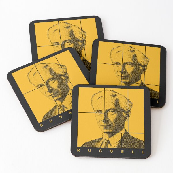 Item preview, Bertrand Russell halftone mondrian style portrait designed and sold by CMYKStudio.