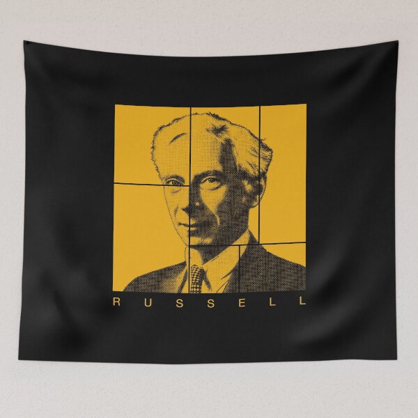 Item preview, Bertrand Russell halftone mondrian style portrait designed and sold by CMYKStudio.