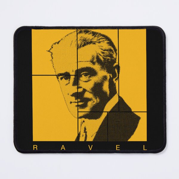 Item preview, Maurce Ravel halftone mondrian style portrait designed and sold by CMYKStudio.
