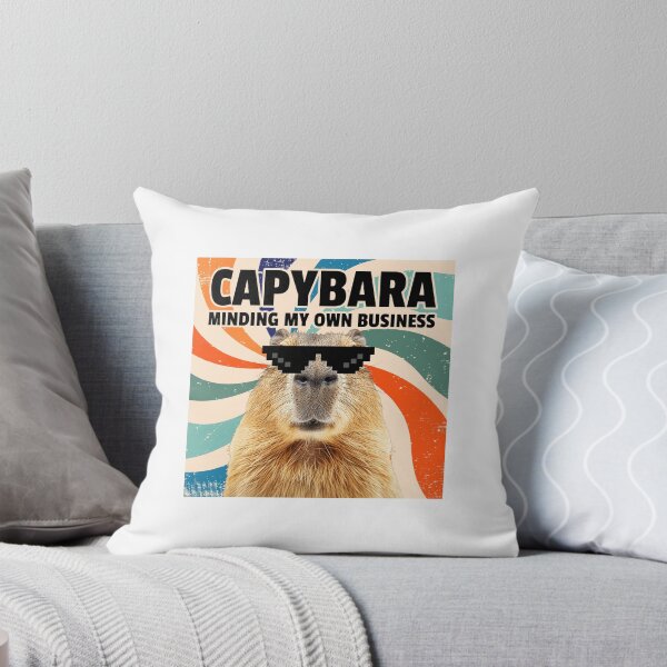 Item preview, Capybara Minding My Own Business designed and sold by Amet Hermawan.