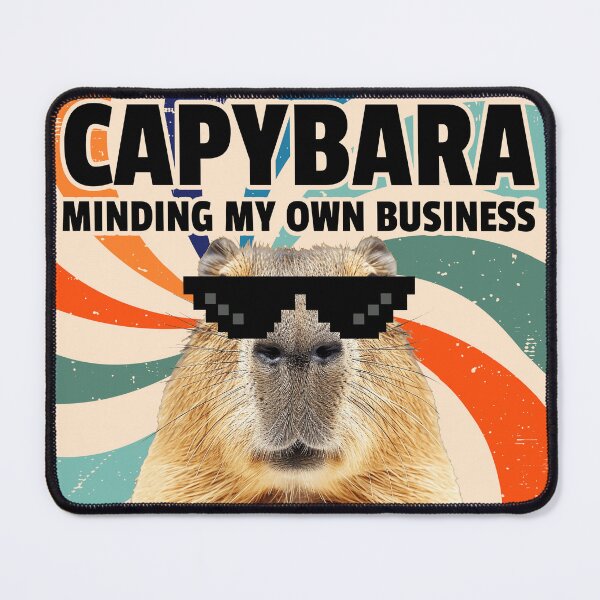 Item preview, Capybara Minding My Own Business designed and sold by Amet Hermawan.