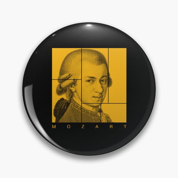Item preview, Wolfgang Amadeus Mozart halftone mondrian style portrait designed and sold by CMYKStudio.
