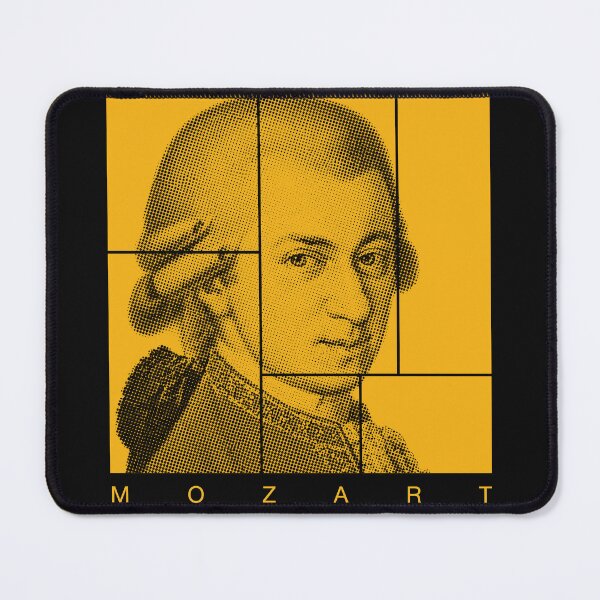 Item preview, Wolfgang Amadeus Mozart halftone mondrian style portrait designed and sold by CMYKStudio.