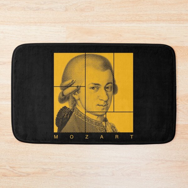 Item preview, Wolfgang Amadeus Mozart halftone mondrian style portrait designed and sold by CMYKStudio.