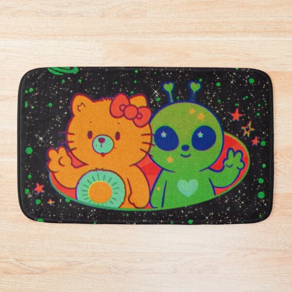 Item preview, Space Cat and Alien Friends Cosmic Adventure Retro 90s Style designed and sold by AfficheStudio.