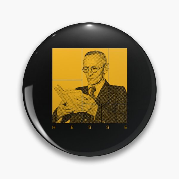Item preview, Hermann Hesse halftone mondrian style portrait designed and sold by CMYKStudio.