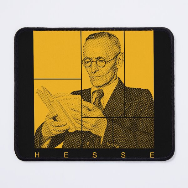 Item preview, Hermann Hesse halftone mondrian style portrait designed and sold by CMYKStudio.